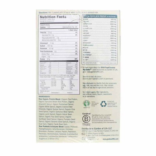 Raw Organic Protein, GOL